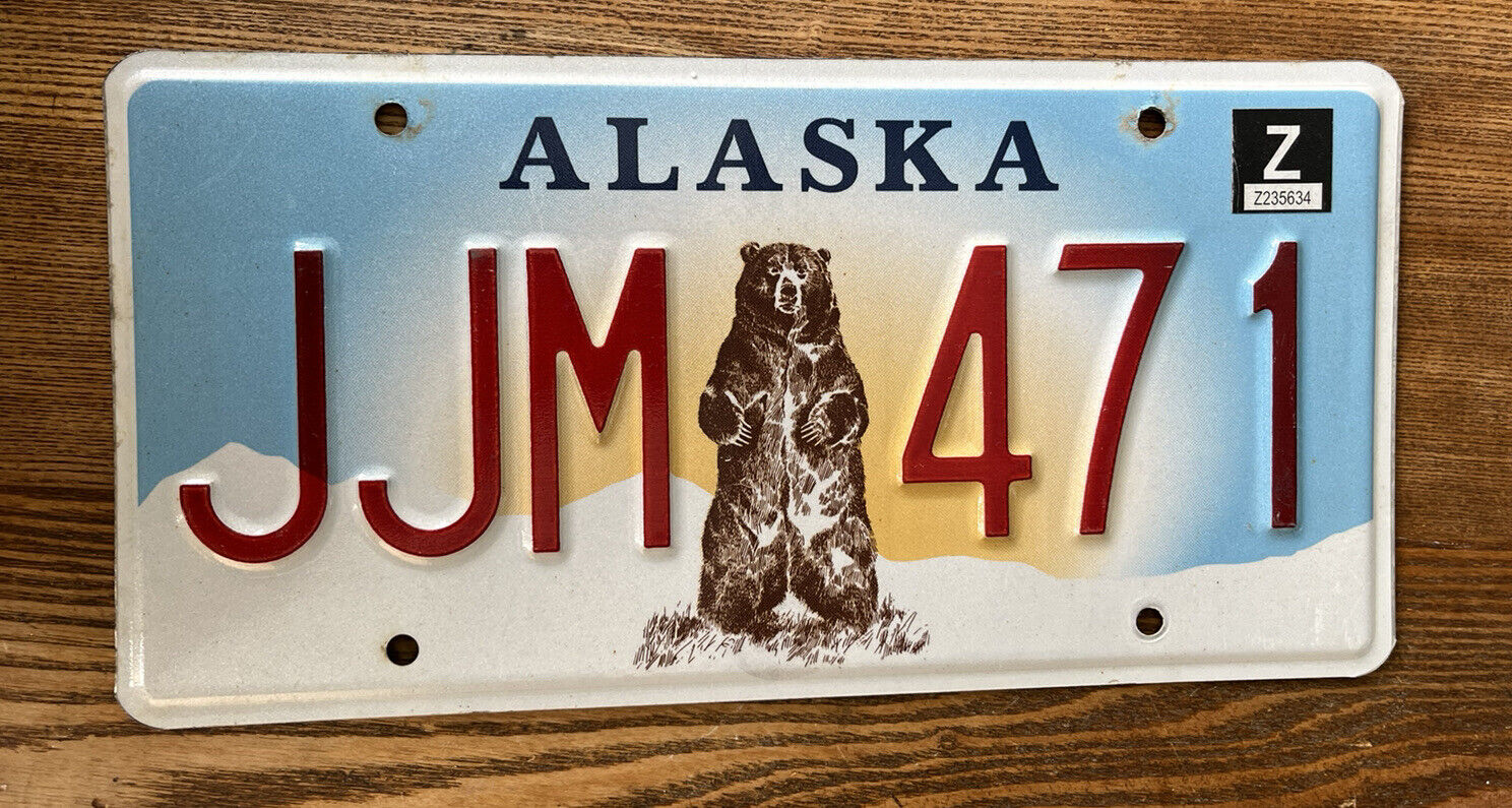 Expired Alaska Bear License Plate