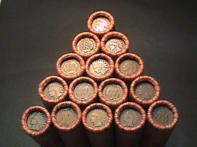 1800's -1900's Indian Head/wheat Penny Rolls From Estate Lot Sale